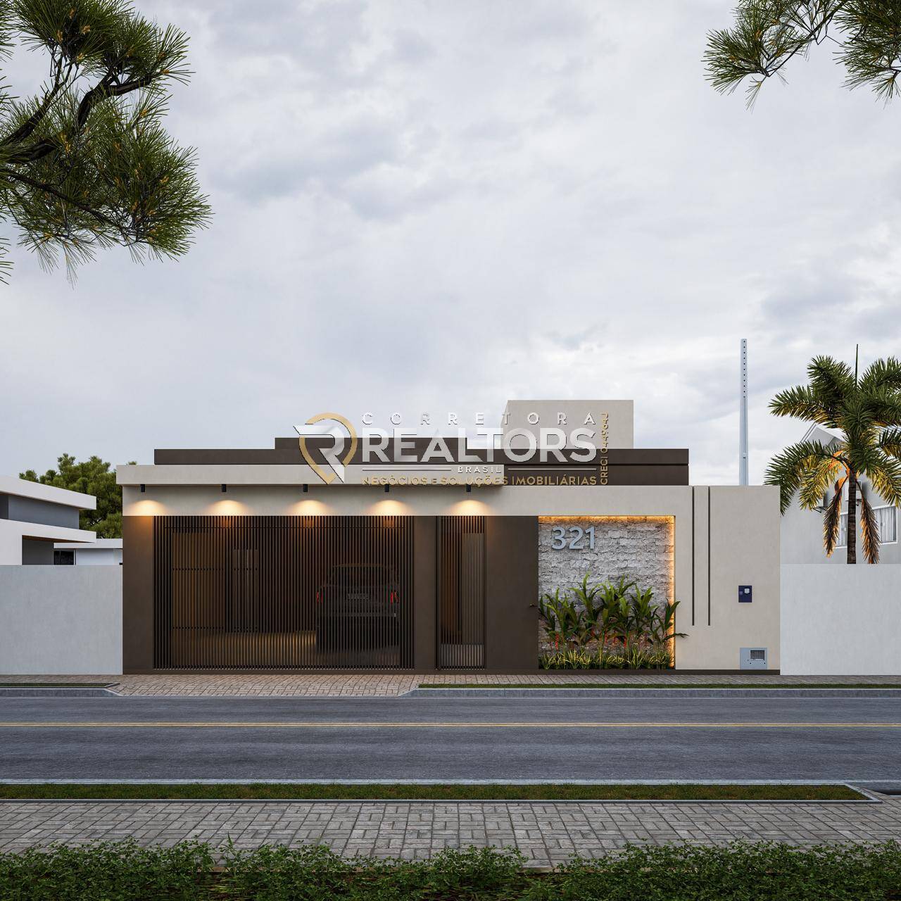 Casa moderna em construção à venda c/3 suítes no Villas Paraíso Botucatu·SP